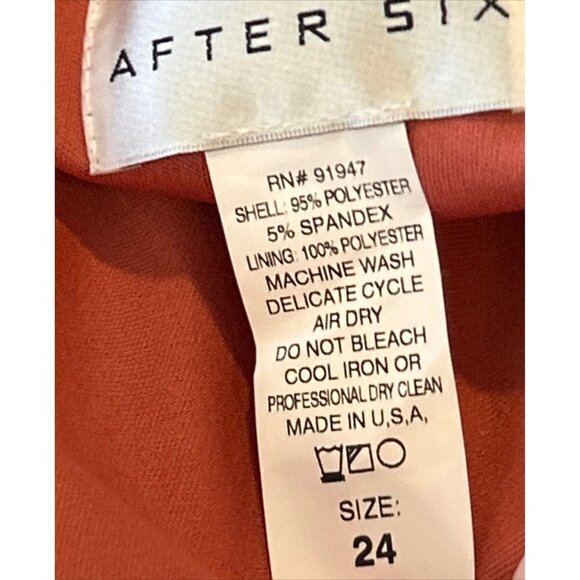 After Six NWT One Shoulder Velvet Maxi Pocket Auburn Moon Dress Size 24 - Picture 5 of 7